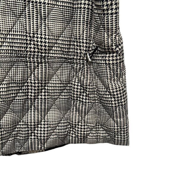 Croft & Barrow Quilted Vest Plus Size 1X Black Cream Check Womens Zip Jacket - Picture 8 of 9